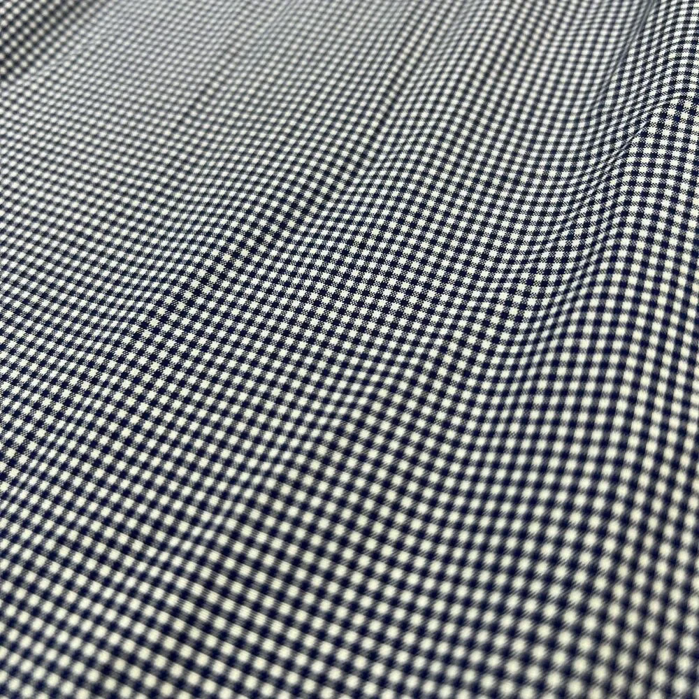 J.Crew Ludlow Dress Shirt Men Size 16 White Navy Gingham Check Classic Button-Up